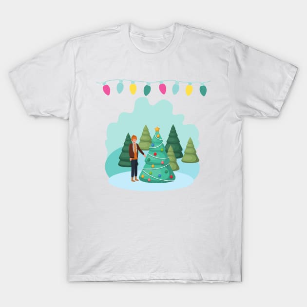 Cute Christmas Art 5 T-Shirt by Siddharth k 